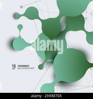 Connections vector atoms and molecules Stock Vector