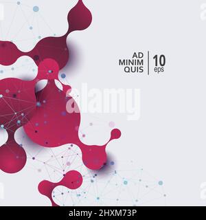 Connections vector atoms and molecules Stock Vector