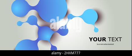 Abstract molecule structure for science research and technology background. Vector illustration Stock Vector