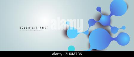 Vector illustration with connect abstract molecule Stock Vector