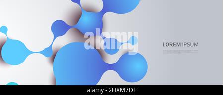 Vector illustration with connect abstract molecule Stock Vector
