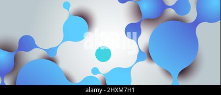 Vector illustration with connect abstract molecule Stock Vector