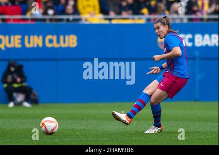 Spain. 13/03/2022, Patricia Guijarro of FC Barcelona during the Primera Iberdrola match between FC Barcelona and Real Madrid at Estadi Johan Cruyff in Sant Joan Despi, Spain. Stock Photo