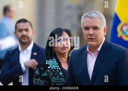 Colombia's President Elect Ivan Duque celebrates his victory in the ...