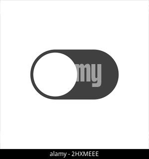 Toggle switch vector icon, On and Off position simple icons, modern minimal flat design style Stock Vector