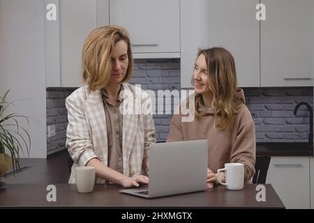 Caucasian colleague friendship working. Business team meeting at home office.  Stock Photo