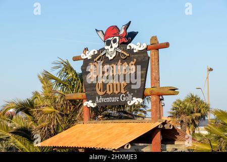 Pirates Cove Adventure Golf Attraction on Great Yarrmouth Pleasure Beach in North Norfolk, UK Stock Photo