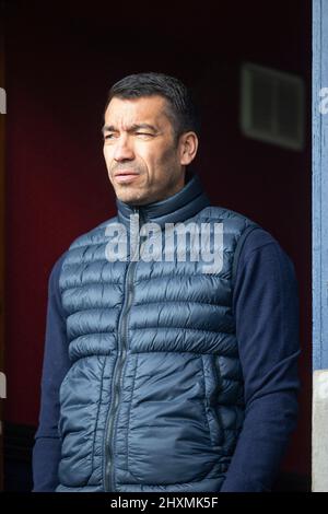 13th March 2022 ; Dens Park, Dundee, Scotland: Scottish Cup football, Dundee versus Rangers; Rangers manager Giovanni van Bronckhorst Stock Photo