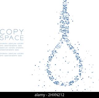 Abstract Geometric Circle dot molecule particle pattern Animal lasso Trap shape, VR technology business risk concept design blue color illustration is Stock Vector