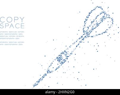 Abstract Geometric Circle dot molecule particle Dartboard game shape, VR technology business strategy target concept design blue color illustration is Stock Vector