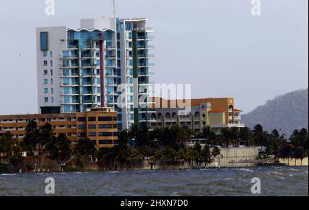 Tucacas, Falcon, Venezuela. 13th Mar, 2022. March, 13, 2022. photo of the beach condominius in Tucacas, Falcon state, Venezuela.photo Juan Carlos Hernandez (Credit Image: © Juan Carlos Hernandez/ZUMA Press Wire) Stock Photo