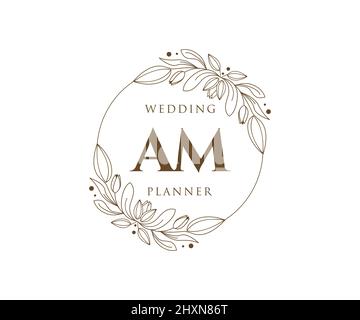AM Initials letter Wedding monogram logos collection, hand drawn modern  minimalistic and floral templates for Invitation cards, Save the Date,  elegant Stock Vector Image & Art - Alamy