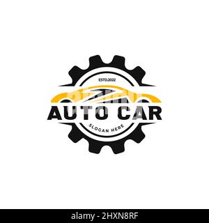 Premium Concept Logo Automatic car gear Stock Vector