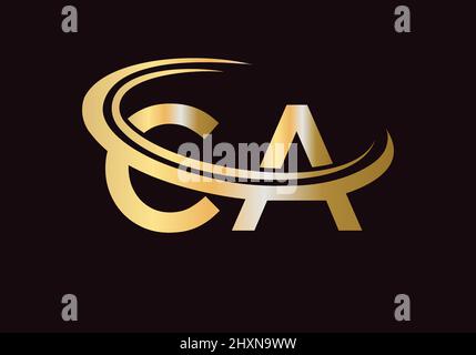 Initial Monogram Letter CA Logo Design Vector. CA Logo Design Template Stock Vector