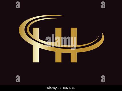 Initial Monogram Letter HI Logo Design Vector. HI Logo Design Template Stock Vector