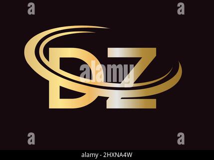 Initial Monogram Letter DZ Logo Design Vector. DZ Logo Design Template Stock Vector