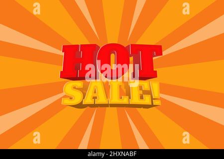 Editable text effects Hot Sale , words and font can be changed Stock Vector