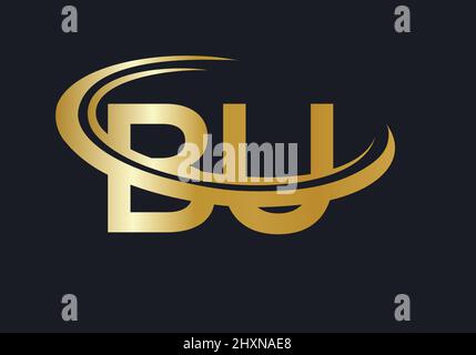 Initial Monogram Letter BU Logo Design Vector. BU Logo Design Template Stock Vector