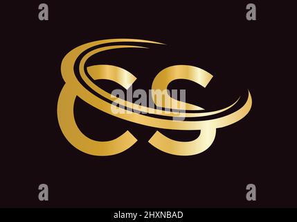 Initial Monogram Letter CS Logo Design Vector. CS Logo Design Template Stock Vector