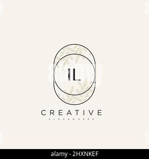 IL Initial Letter Flower Logo Template Vector premium vector Stock Vector