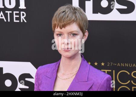 Los Angeles, USA. 13th Mar, 2022. Wrenn Schmidt arrives at the 27th Annual Critics Choice Awards held at The Fairmont Century Plaza in Los Angeles, CA on Sunday, ?March 13, 2022. (Photo By Sthanlee B. Mirador/Sipa USA) Credit: Sipa USA/Alamy Live News Stock Photo