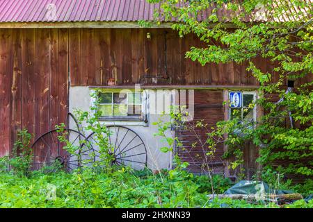 Old abandoned barn in the country Stock Photo