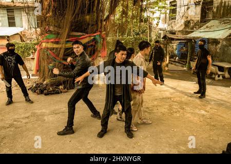 IKO UWAIS and LEWIS TAN in FISTFUL OF VENGEANCE (2022), directed by ROEL REINE. Credit: Flame Ventures / Living Films / Netflix / Album Stock Photo