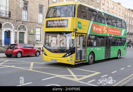 Dublin March 2022: Dublin Bus is a subsidiary of CIÉ and provides bus services within Dublin, as well as to and from the surrounding areas. Stock Photo