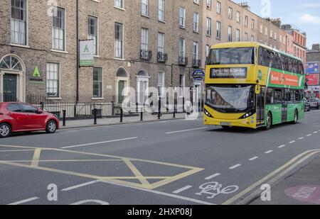 Dublin March 2022: Dublin Bus is a subsidiary of CIÉ and provides bus services within Dublin, as well as to and from the surrounding areas. Stock Photo