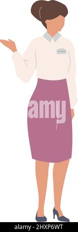 Museum curator semi flat color vector character Stock Vector