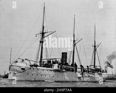 U. S. Gunboat, Yorktown. Black and white photograph taken circa 1890s Stock Photo