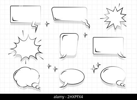 Bubbles speech set Stock Vector