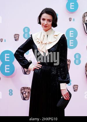 Ella Hunt attending the 75th British Academy Film Awards held at the Royal Albert Hall in London. Picture date: Sunday March 13, 2022. Stock Photo