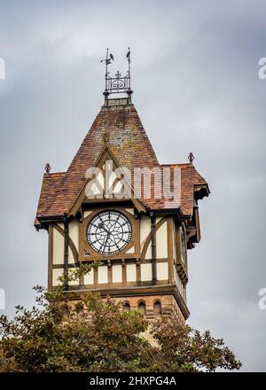 The Barrett Browning Memorial Clock Tower, Ledbury, Herefordshire, England Stock Photo