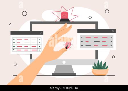 Deleting virus concept Stock Vector