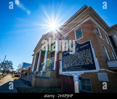 Selma, Alabama, USA-March 1, 2022: Historic Tabernacle Baptist church in Selma, organized in 1884 for middle-class African-Americans. Its ministers an Stock Photo