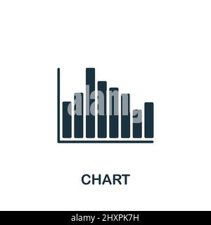 Chart icon. Monochrome simple icon for templates, web design and infographics Stock Vector