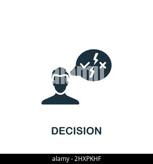 Decision icon. Monochrome simple icon for templates, web design and infographics Stock Vector