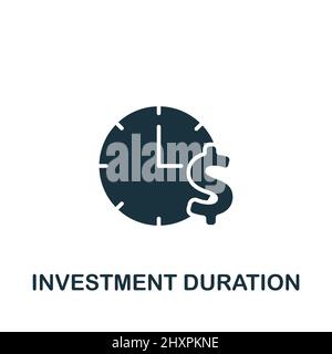 Investment Duration icon. Monochrome simple icon for templates, web design and infographics Stock Vector