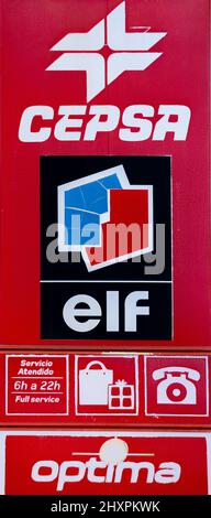 Cepsa Elf Petrol Station Sign Stock Photo