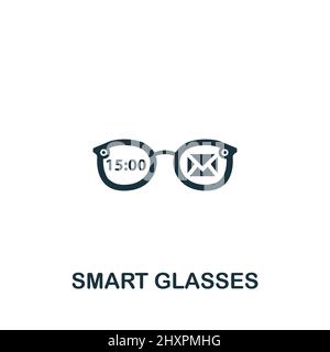 Smart Glasses icon. Monochrome simple icon for templates, web design and infographics Stock Vector