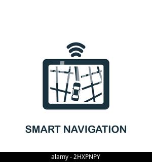 Smart Navigation icon. Monochrome simple icon for templates, web design and infographics Stock Vector