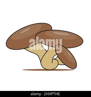 Mushroom icon Vector Illustration on white background. Stock Vector