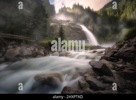 Austria, High Tauern National Park, Krimml waterfalls Stock Photo