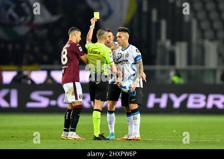 Turin, Italy. 13th Mar, 2022. Referee Marco Guida seen in the Serie A match between Torino and Inter at Stadio Olimpico in Torino. (Photo Credit: Gonzales Photo/Alamy Live News