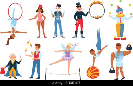 Set of circus characters Stock Vector Image & Art - Alamy