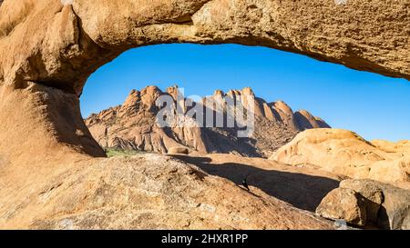 Namibian the stone arch of Spitzkoppe Stock Photo