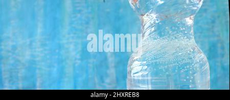 bottle of water, water shortage, lack of clean water concept, close up shot with large copy space Stock Photo