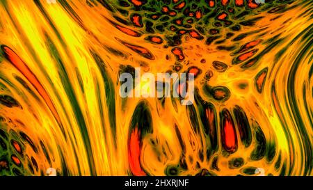 Abstract animation of lava texture, seamless loop. Motion. Viscous substance flowing and chaotically transforming. Stock Photo