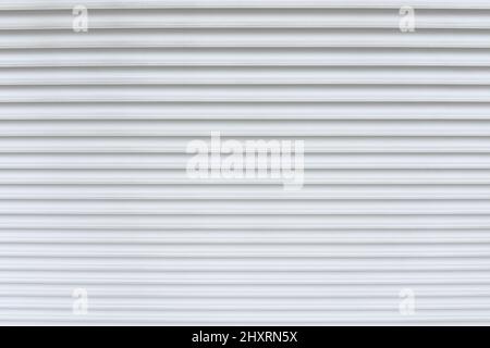 White garage door stripped texture metal background Stock Photo